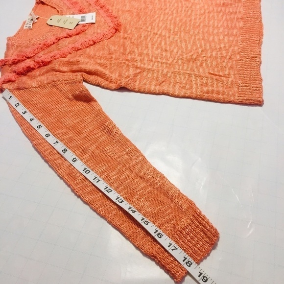 Pink Republic Big Girls Cotton Acrylic Orange Loose Knit Pullover sweater XL/16 - Picture 7 of 8